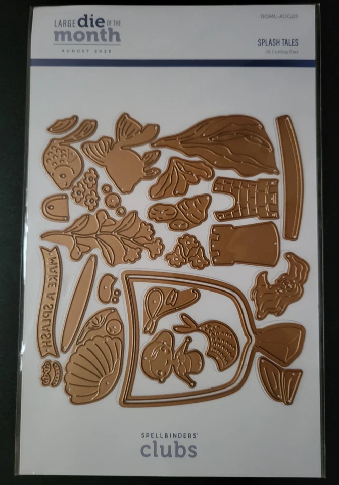 SPELLBINDERS Grande Die of Month Club DOML-Aug25 Splash Tales Mermaid Coil Fish Foto 2 de 3