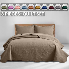 Bedspread Quilt Set Twin Queen King Size 3 Piece Comforter Coverlet Bedding Sets