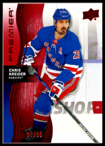 2023-24 Upper Deck Premier Ruby #43 Chris Kreider New York Rangers /35 - Picture 1 of 2