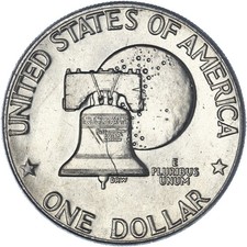 1976 D Eisenhower Bicentennial Dollar Type 2 BU Ike US Mint Coin See Pics I875