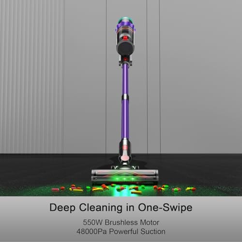 Cordless Vacuum Cleaner, 550W 48kPa 60 Mins Runtime Vacuum Cleaners for Home, - Picture 3 of 7