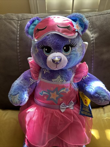 17" Build A Bear Star Bright Angel Fairy Blue Purple Teddy Fully Accessorized - Picture 2 of 6