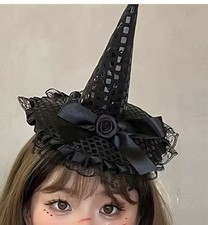 Halloween Witch Hat Headband Black Or Orange