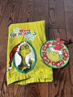 Dr Seuss the grinch tea towel and metal ornament/kitchen decor bundle