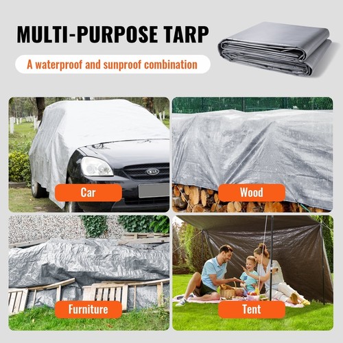 Heavy Duty Waterproof Tarp 16x20 ft UV Resistant Outdoor Cover Multi-Purpose Use - Picture 7 of 10