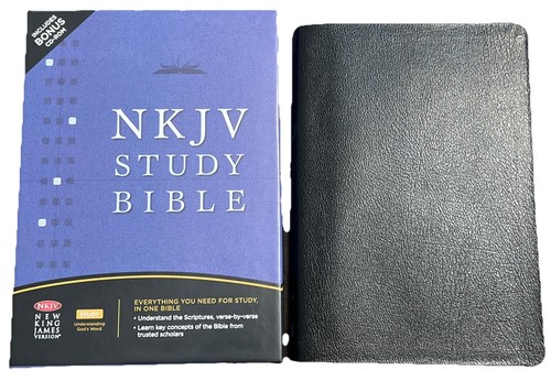 NKJV Study Bible 2885T Black Bonded Leather 2nd Ed Thomas Nelson W/ CD-ROM