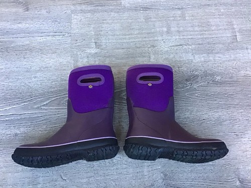 Bogs Youth Girls Waterproof Boots K Grasp Solid Purple Size 3 Winter Snow Boots - Picture 9 of 12