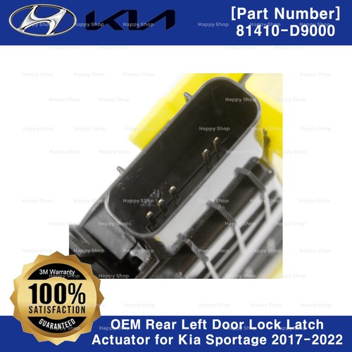 81410D9000 OEM Rear Left Door Lock Latch Actuator for Kia Sportage 2017-2022 - Picture 2 of 3