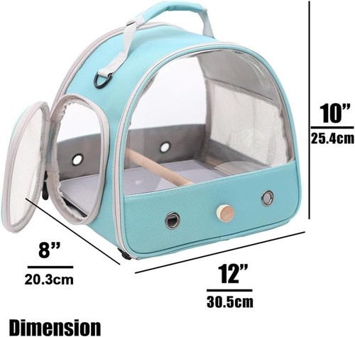Small Bird Travel Cage Carrier, Portable Parrot Large, Green - 第 2/5 張圖片