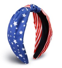 4th of July 1 Count Pack 1 , American Flag Headbands for Women Knotted