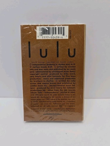 Independence by Lulu (Cassette, 1993) - 90s House Electronic - New Sealed Rare - Picture 2 of 3