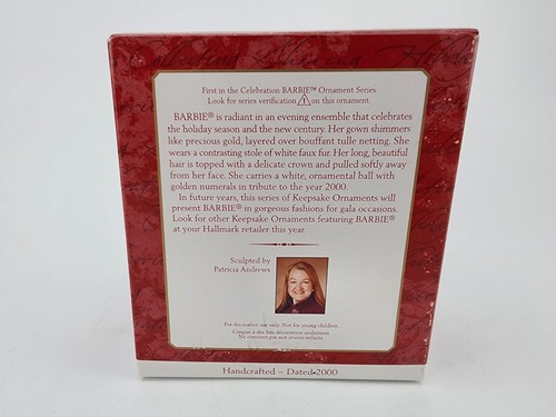 Hallmark 2000 CELEBRATION BARBIE Special Edition Keepsake Ornament #1 in Series - Picture 10 of 12