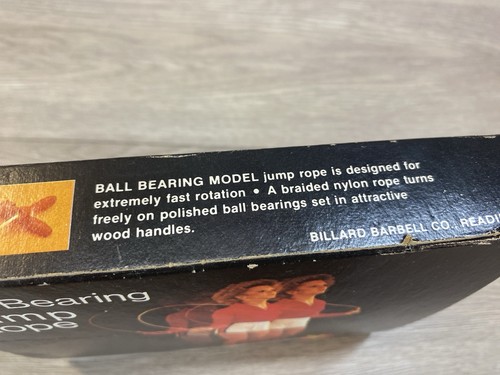 Vintage 70s Billard Jump Rope Ball Bearings Wood Handles W Box Pro-Rope - Picture 3 of 5