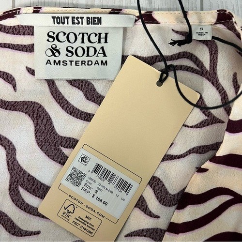 Scotch & Soda NWT V Neck Sleeveless Wrap Midi Dress Size Small - Picture 3 of 16