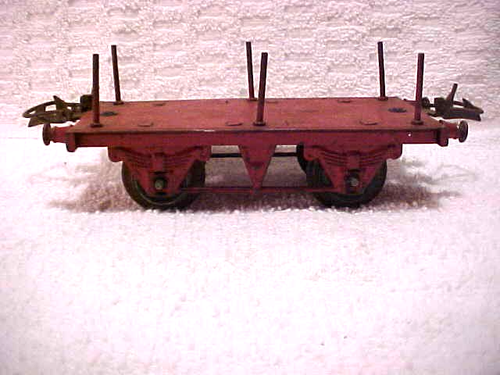 Vintage Hornby Meccano Ferrovia Letto Piatto Palo/Log Car Raro - Foto 1 di 11