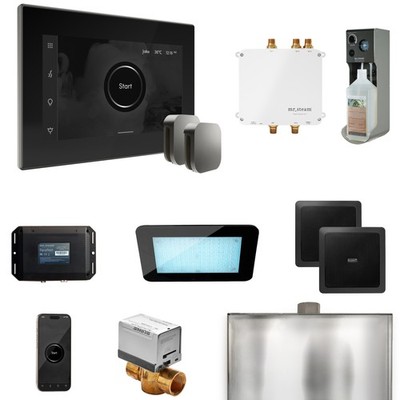 Mr. Steam BLS1-BKXST Bliss Max Steam Shower Control Package Black Satin Steel