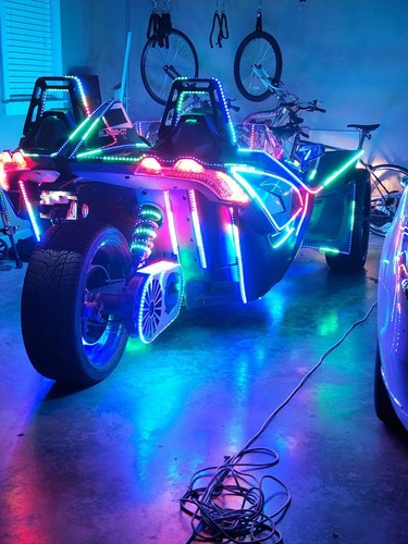 6PCS 3FT 0.9M CHASING Color Offroad Night Light Double Row Strips Underglow LED - Picture 4 of 21
