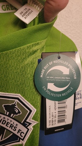 Maglia Adidas MLS Seattle Sounders Team verde alternativa giovanile taglia L - Foto 3 di 3