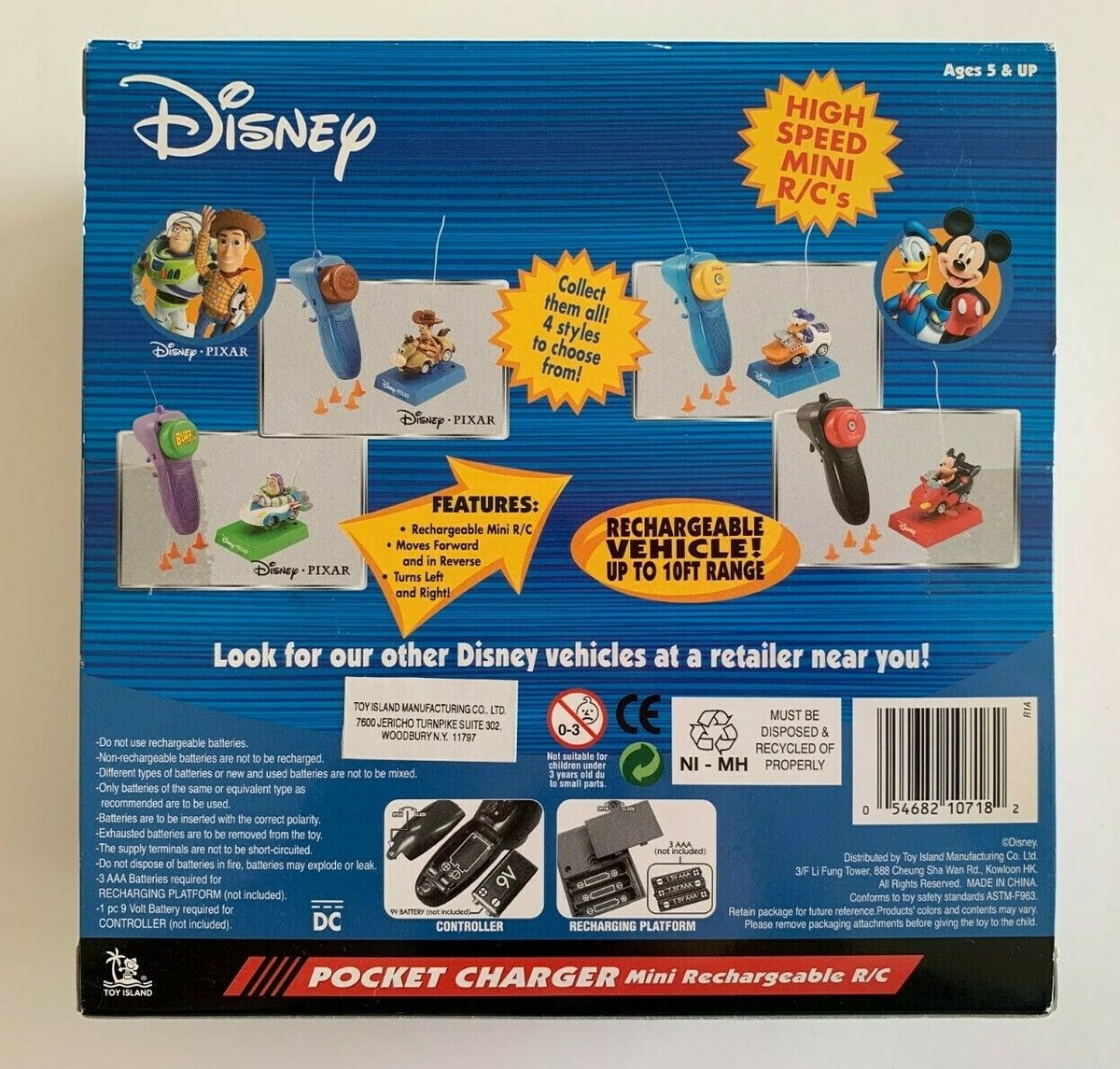 Disney Mini Mickey Mouse High Speed Mini Remote Control