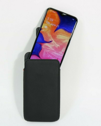 Samsung Galaxy A10e Belt Clip Holster Case - Pouch - Swivel Rotating Leather  - Picture 3 of 5