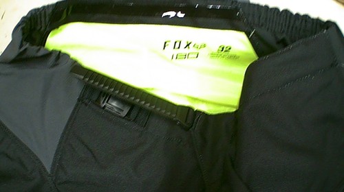 PANTALONES DE MOTOCROSS FOX MOUNTAIN-BIKE BMX ATV MX / 180 XPOZR NEGRO + AMARILLO - 32" - Imagen 9 de 11
