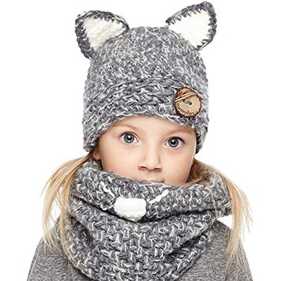 1 Gorro de Invierno y Bufanda Para Niños de 2-7 Years Kids Winter Hat And Scarf