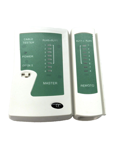 Network LAN Cable Tester Test RJ45 RJ-11 CAT5 UTP Ethernet Tool Cat5 6 E RJ11 8P - Afbeelding 1 van 6