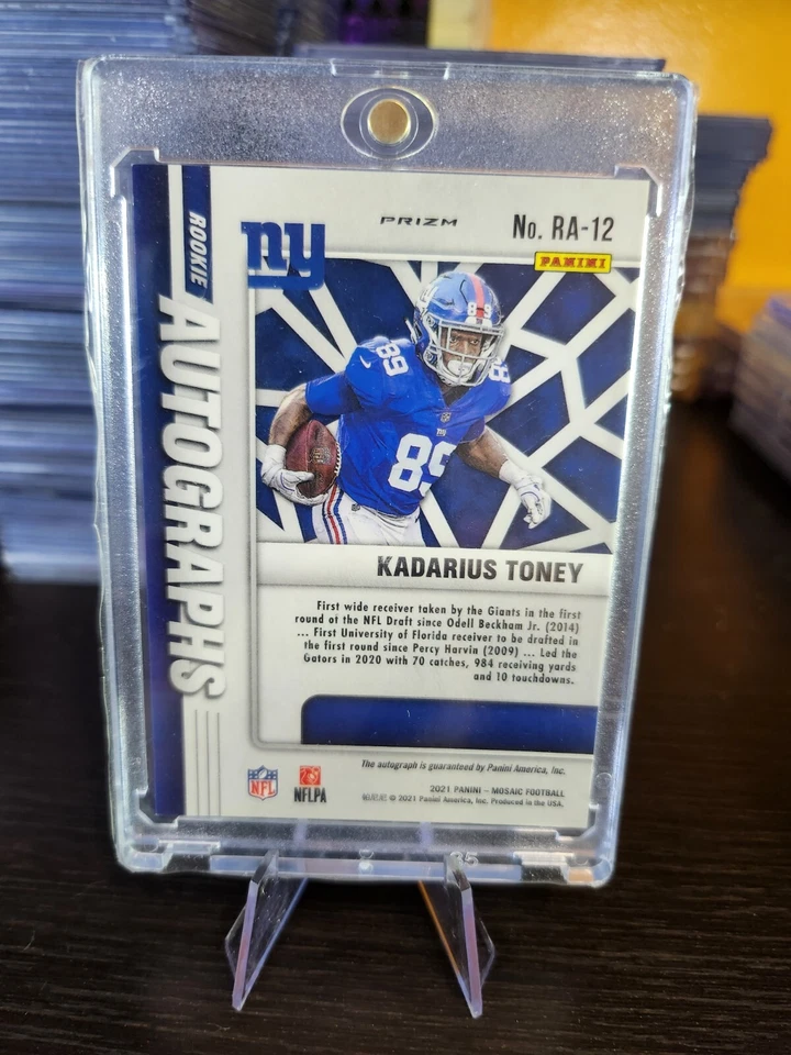 2021 Panini Mosiac Rookie Autographs Kadarius Toney New York Giants - Image 2 of 2