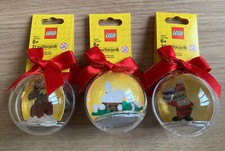 Lego X 3 Christmas Baubles 850949,850859,853574 Santa , Reindeer , Xmas House