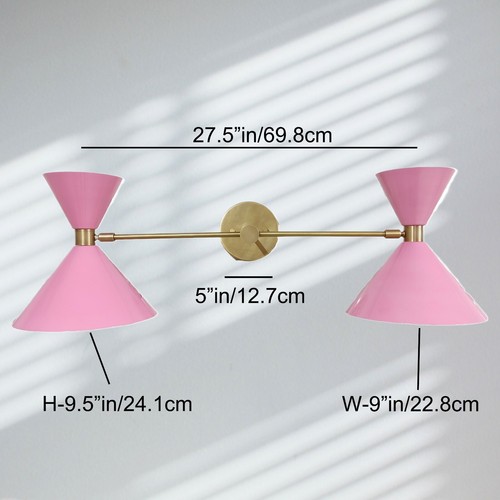 1950's Mid Century Handmade Brass Italian Diabolo Wall Sconce Light Fixture - Picture 3 of 10