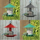 BIRD SEEDS & NUT FEEDER PLASTIC HANGING LANTERN FOOD GARDEN SEED DISPENSER NEW