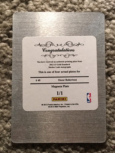 OSCAR ROBERTSON GOLD STANDARD CINCINNATI BEARCATS ROYALS PRINTING PLATE 1/1 - Picture 2 of 2