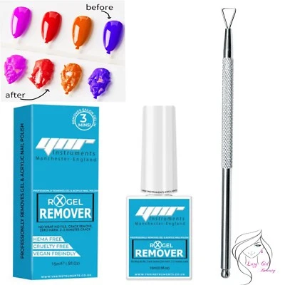 LAZY GIRL BEAUTY GEL Magic Gel Entferner 15ml + Gel Schaber Werkzeug Gel Nagellack Entfernung Nail Art