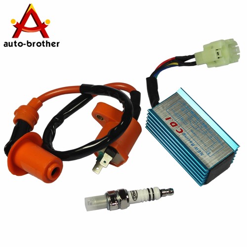 Spark Plug Cdi Racing Ignition Coil For Gy6 Scooter Go Kart 50CC 125CC 150CC ATV - Picture 6 of 10