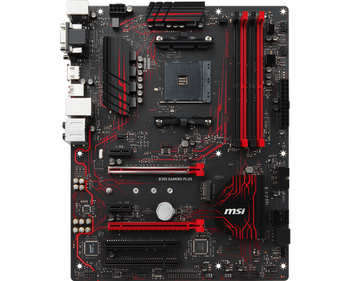 MSI B350 GAMING PLUS Motherboard AMD B350 Socket AM4 DDR4 ATX Ryzen M.2 VGA DVI - Picture 1 of 4