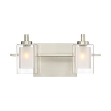 Quoizel Kolt Bath Light, 2 Light, Brushed Nickel - KLT8602BNLED