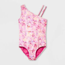 Girls' Gymnastics Dance Ballet Strap Tie-Dye Pull-On Leotard Bodysuit Pink XS S