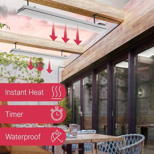 Dimplex DLW Series Electric Patio Heater, Weatherproof, White, 2400W - Premium R - Picture 3 of 16