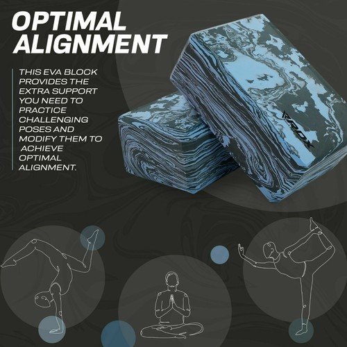 RDX Yoga Block Set rutschfest hohe Dichte Eva Schaum Ziegel griffige Oberfläche - Bild 86 von 89