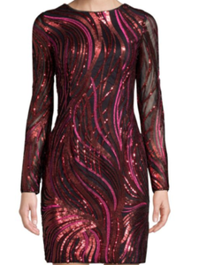 cranberry cocktail dress