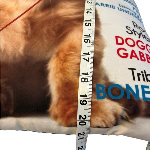 Tickles "Dogue" Vogue Magazine Funny Decorative Dorm Pillow Fashion Music Dog - Picture 6 of 8