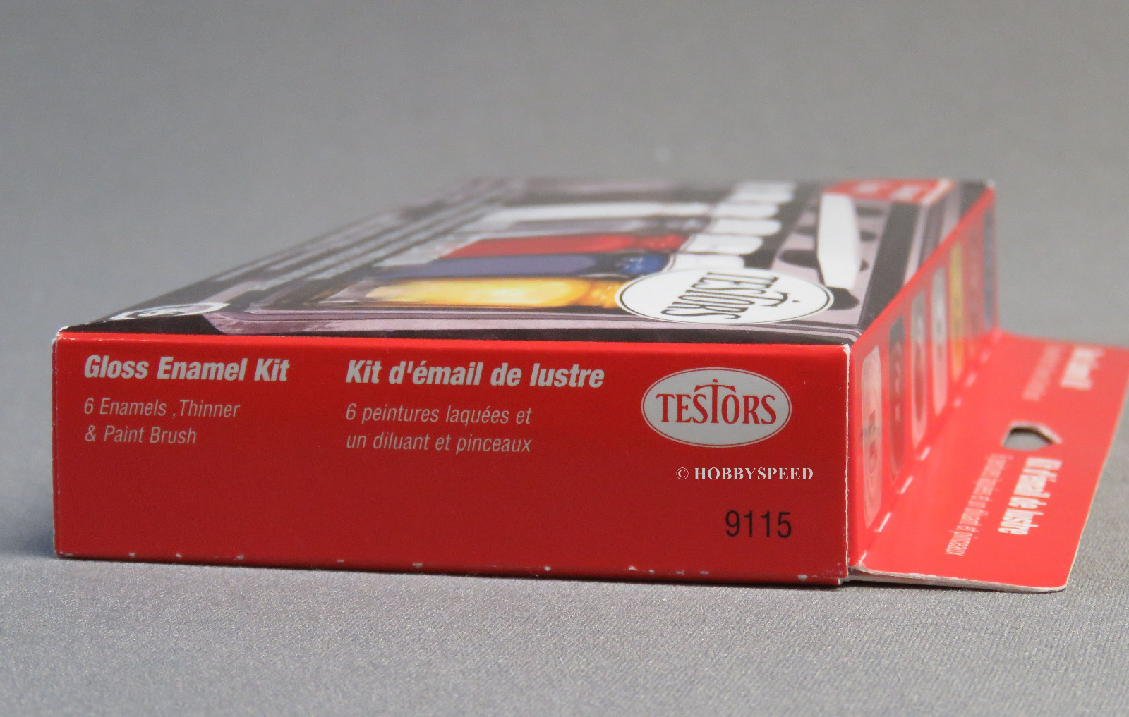 TESTORS PAINT HOUSEHOLD GLOSS ENAMEL KIT (6) COLORS thinner brush 9115