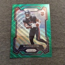 Bijan Robinson 2023 Panini Prizm RC Green Wave Prizm - #305  Atlanta Falcons 