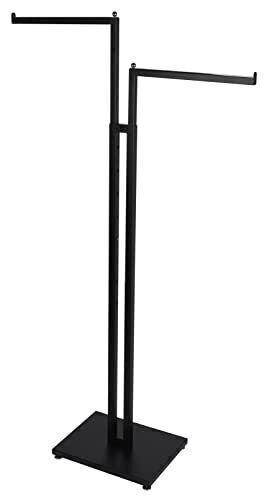 BLACK NEW HEAVY DUTY 2 WAY STRAIGHT ARM HEAVY DUTY CLOTHES GARMENT RAIL BLACK NEW HEAVY DUTY 2 WAY STRAIGHT ARM HEAVY DUTY CLOTHES GARMENT RAIL