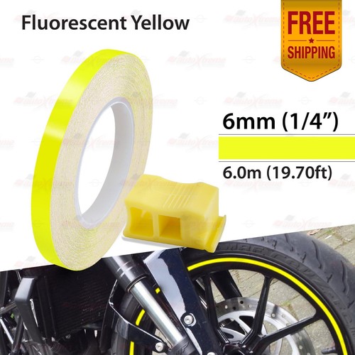 1/4" 6mm Pin Stripe Cars Motorcycles Wheel Rim SINGLE SOLID Line Vinyl STICKERS - Picture 9 of 16