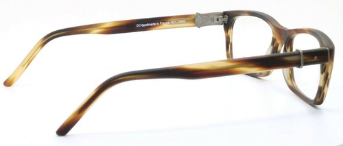 ROBERT MARC 831-186M Matte Brown Horn Rectangular Full Rim Eyeglasses 52-18-140 - Picture 5 of 6