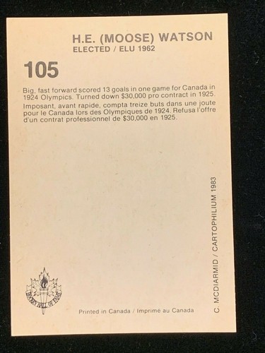 1987 Cartophilium Hockey Hall of Fame Ungraded & BGS Graded Cards Pick Your Card - Picture 213 of 503