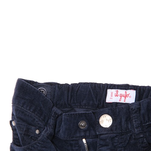 8515AP IL OWL boy kids velvet trousers blue baby pants - Picture 4 of 4