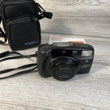 Pentax Zoom 105 Super - 35mm Film Camera - Point and Shoot - with Case Tested