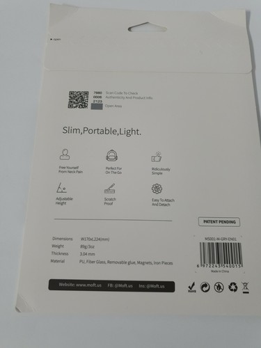 MOFT Lightweight Portable Laptop Adjustable Stand Silver MacBook Universal, New - Picture 9 of 12